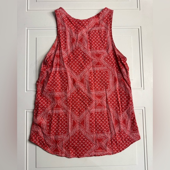 The North Face Women’s Patchwork Red White Lightweight Cotton Tank Top Size M - Picture 5 of 6